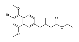 ethyl 4-(6-bromo-5,8-dimethoxynaphthalen-2-yl)-3-methylbutanoate结构式