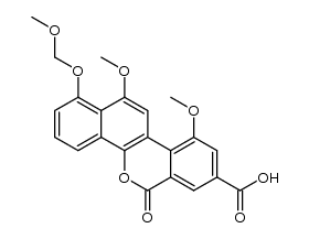 10,12-dimethoxy-1-(methoxymethoxy)-6H-benzo[d]-naphtho[1,2-b]pyran-6-one-8-carboxylic acid结构式