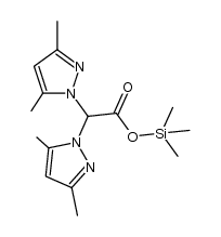 trimethylsilyl 2,2-bis(3,5-dimethyl-1H-pyrazol-1-yl)acetate Structure