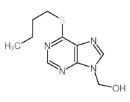 9H-Purine-9-methanol,6-(butylthio)- Structure