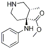 顺-3-甲基-4-(苯氨基)-4-哌啶甲酸甲酯图片