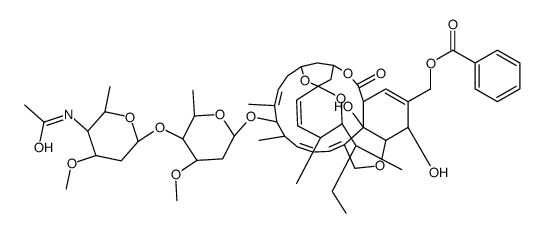 (4''R)-4''-(Acetylamino)-26-(benzoyloxy)-5-O-demethyl-4''-deoxyavermectin A1a结构式