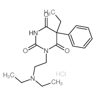 2,4,6(1H,3H,5H)-Pyrimidinetrione,1-[2-(diethylamino)ethyl]-5-ethyl-5-phenyl-, hydrochloride (1:1)结构式