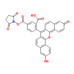 5(6)-CARBOXYNAPHTHOFLUORESCEIN N-SUCCINIMIDYL ESTER structure