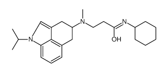 4-((2-(cyclohexylcarbamoyl)ethyl)methylamino)-1-isopropyl-1,3,4,5-tetrahydrobenz(cd)indole结构式