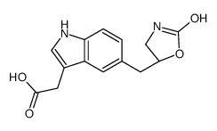 2-[5-[[(5S)-2-oxo-1,3-oxazolidin-5-yl]methyl]-1H-indol-3-yl]acetic acid Structure