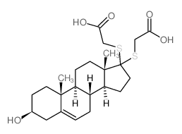 Aceticacid, [(3b-hydroxyandrost-5-en-17-ylidene)dithio]di- (8CI)结构式