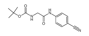 2-(tert-butoxycarbonylamino)-N-(4-cyanophenyl)acetamide结构式