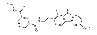 6-[2-(6-Methoxy-1-methyl-9H-carbazol-2-yl)-ethylcarbamoyl]-pyridine-2-carboxylic acid ethyl ester Structure