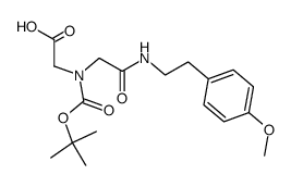 N-((tert-butyloxy)carbonyl)-N'-(2-(4-methoxyphenyl)ethyl)iminodiacetic acid monoamide Structure