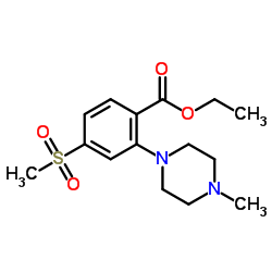 Ethyl 2-(4-methyl-1-piperazinyl)-4-(methylsulfonyl)benzoate Structure