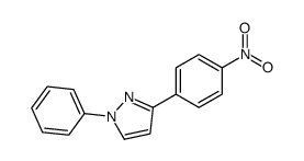 3-(4-nitrophenyl)-1-phenylpyrazole结构式