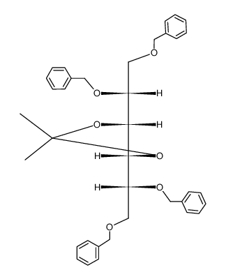 1,2,5,6-tetra-O-benzyl-3,4-O-isopropylidene-D-mannitol Structure