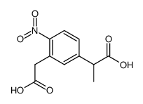 2-(3-carboxymethyl-4-nitrophenyl)propionic acid结构式