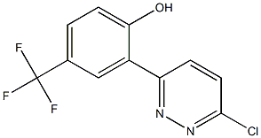 2-(6-chloropyridazin-3-yl)-4-(trifluoromethyl)phenol Structure