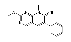 8-methyl-2-(methylthio)-6-phenylpyrido[2,3-d]pyrimidin-7(8H)-imine结构式