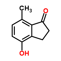 4-Hydroxy-7-methyl-1-indanone结构式