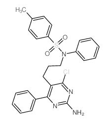 Benzenesulfonamide,N-[3-(2-amino-4-chloro-6-phenyl-5-pyrimidinyl)propyl]-4-methyl-N-phenyl- picture