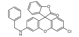 6'-(benzylamino)-3'-chlorospiro[isobenzofuran-1(3H)-9'[9H]-xanthene]-3-one Structure