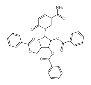 3-Pyridinecarboxamide,1,6-dihydro-6-oxo-1-(2,3,5-tri-O-benzoyl-b-D-ribofuranosyl)- structure