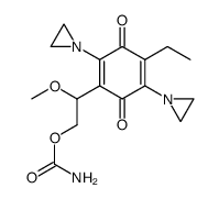 2,5-bis-aziridin-1-yl-3-(2-carbamoyloxy-1-methoxy-ethyl)-6-ethyl-[1,4]benzoquinone Structure