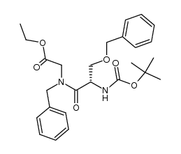 Nα-Boc-Ser(OBzl)-Nα-benzylglycine ethyl ester结构式