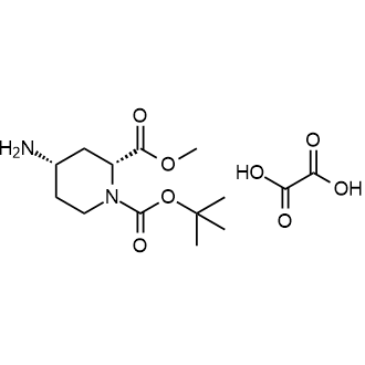 1-(tert-Butyl) 2-methyl (2R,4S)-4-aminopiperidine-1,2-dicarboxylate oxalate structure