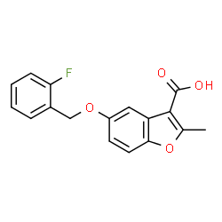 5-((2-fluorobenzyl)oxy)-2-methylbenzofuran-3-carboxylic acid picture