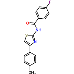 4-Fluoro-N-[4-(4-methylphenyl)-1,3-thiazol-2-yl]benzamide Structure