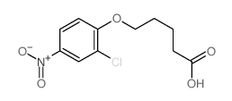 Pentanoic acid,5-(2-chloro-4-nitrophenoxy)- Structure