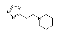 1-[1-Methyl-1-(1,3,4-oxadiazol-2-yl)ethyl]piperidine结构式