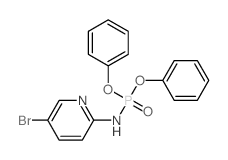 5-bromo-N-diphenoxyphosphoryl-pyridin-2-amine结构式