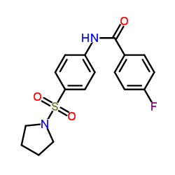 4-Fluoro-N-[4-(1-pyrrolidinylsulfonyl)phenyl]benzamide Structure