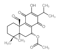 (4a-formyl-8-hydroxy-1,1-dimethyl-5,6-dioxo-7-propan-2-yl-2,3,4,9,10,10a-hexahydrophenanthren-9-yl) acetate Structure