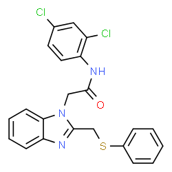 N-(2,4-DICHLOROPHENYL)-2-(2-[(PHENYLSULFANYL)METHYL]-1H-1,3-BENZIMIDAZOL-1-YL)ACETAMIDE structure