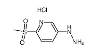 (6-methylsulfonyl-3-pyridyl)hydrazine hydrochloride结构式