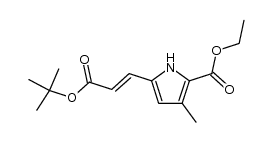 5-(2-tert-butoxycarbonyl-vinyl)-3-methyl-1H-pyrrole-2-carboxylic acid ethyl ester Structure