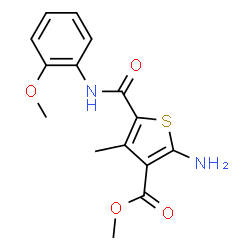 2-AMINO-5-(2-METHOXY-PHENYLCARBAMOYL)-4-METHYL-THIOPHENE-3-CARBOXYLIC ACID METHYL ESTER picture