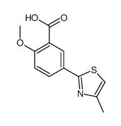 2-methoxy-5-(4-methyl-1,3-thiazol-2-yl)benzoic acid Structure