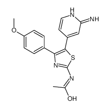 N-[5-(2-aminopyridin-4-yl)-4-(4-methoxyphenyl)-1,3-thiazol-2-yl]acetamide Structure