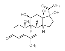 (8R,9R,10S,11S,13S,14S,17R)-17-acetyl-9-fluoro-11,17-dihydroxy-6,10,13-trimethyl-1,2,8,11,12,14,15,16-octahydrocyclopenta[a]phenanthren-3-one结构式