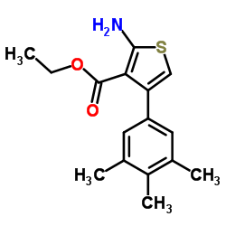 Ethyl 2-amino-4-(3,4,5-trimethylphenyl)-3-thiophenecarboxylate Structure