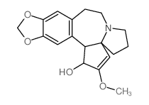 4H-Cyclopenta[a][1,3]dioxolo[4,5-h]pyrrolo[2,1-b][3]benzazepin-1-ol,1,5,6,8,9,14b-hexahydro-2-methoxy-, (1R,3aS,14bR)-rel-结构式