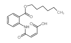 (2Z)-4-({2-[(Hexyloxy)carbonyl]phenyl}amino)-4-oxobut-2-enoic acid结构式