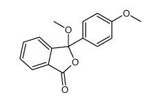 3-methoxy-3-(4-methoxyphenyl)-2-benzofuran-1-one结构式