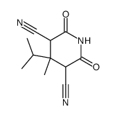 4-isopropyl-4-methyl-2,6-dioxopiperidine-3,5-dicarbonitrile结构式