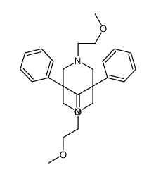 3,7-bis(2-methoxyethyl)-1,5-diphenyl-3,7-diazabicyclo[3.3.1]nonan-9-one结构式
