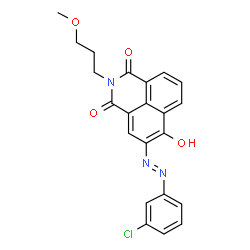 5-[(3-chlorophenyl)azo]-6-hydroxy-2-(3-methoxypropyl)-1H-benz[de]isoquinoline-1,3(2H)-dione Structure