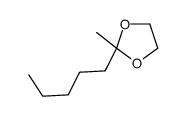 2-methyl-2-pentyl-1,3-dioxolane结构式
