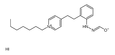 N-[2-[2-(1-heptylpyridin-1-ium-4-yl)ethyl]anilino]formamide,iodide Structure